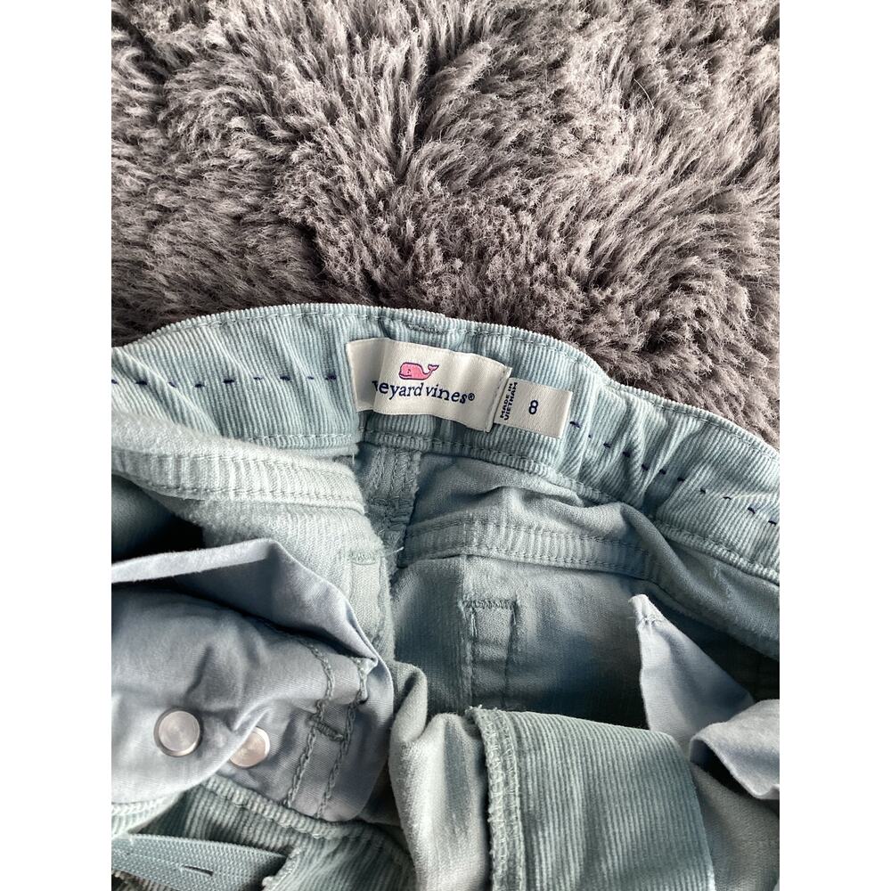 Vineyard Vines Girls Corduroy Flare Pants Preppy Classic Retro Sage Blue Size 8 - Picture 7 of 12